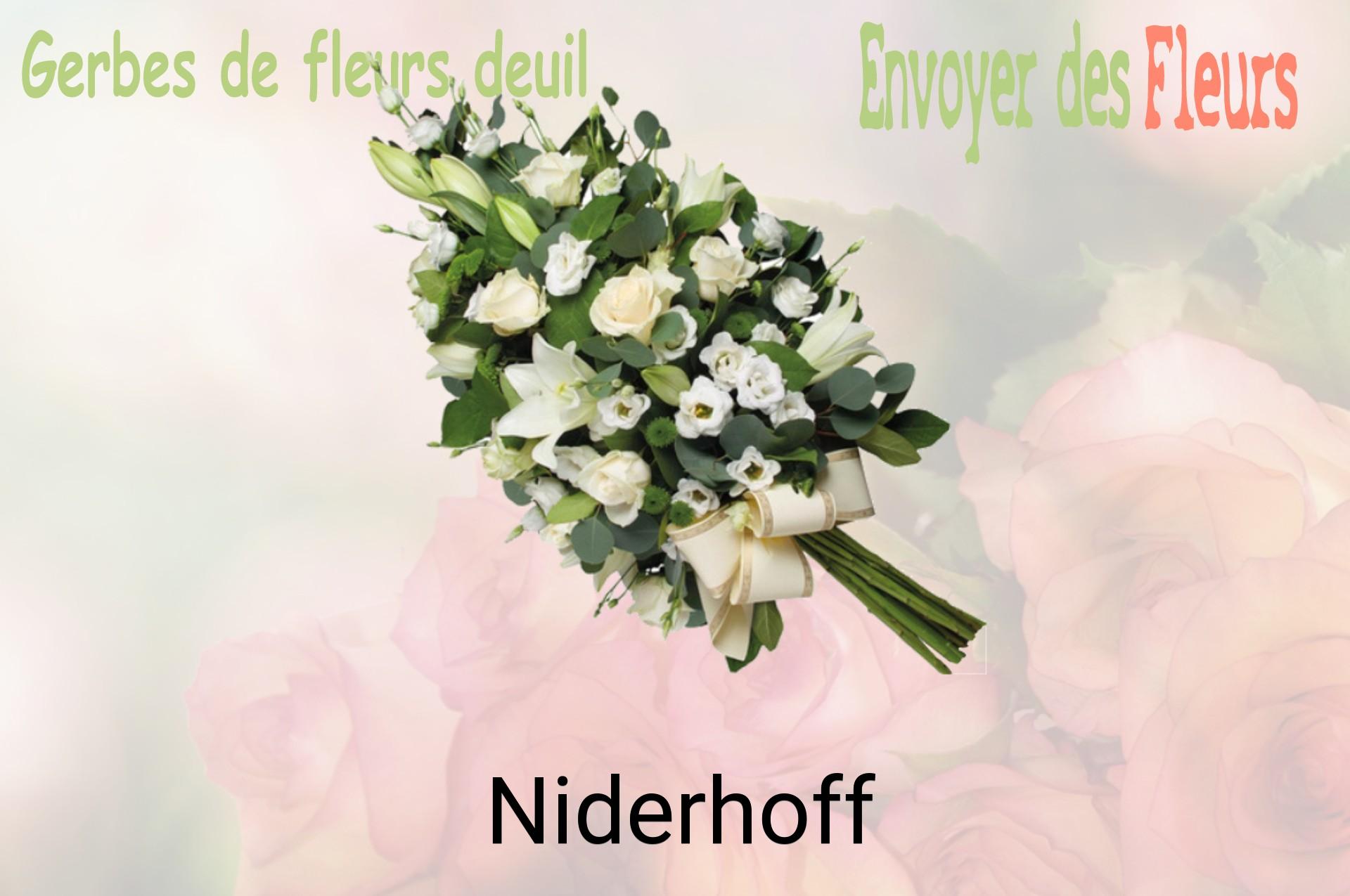 Gerbe de fleurs de deuil livrée à Niderhoff